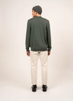 Saint James Jumpers & Cardigans*Colorado zipped cardigan Vegetal/navy