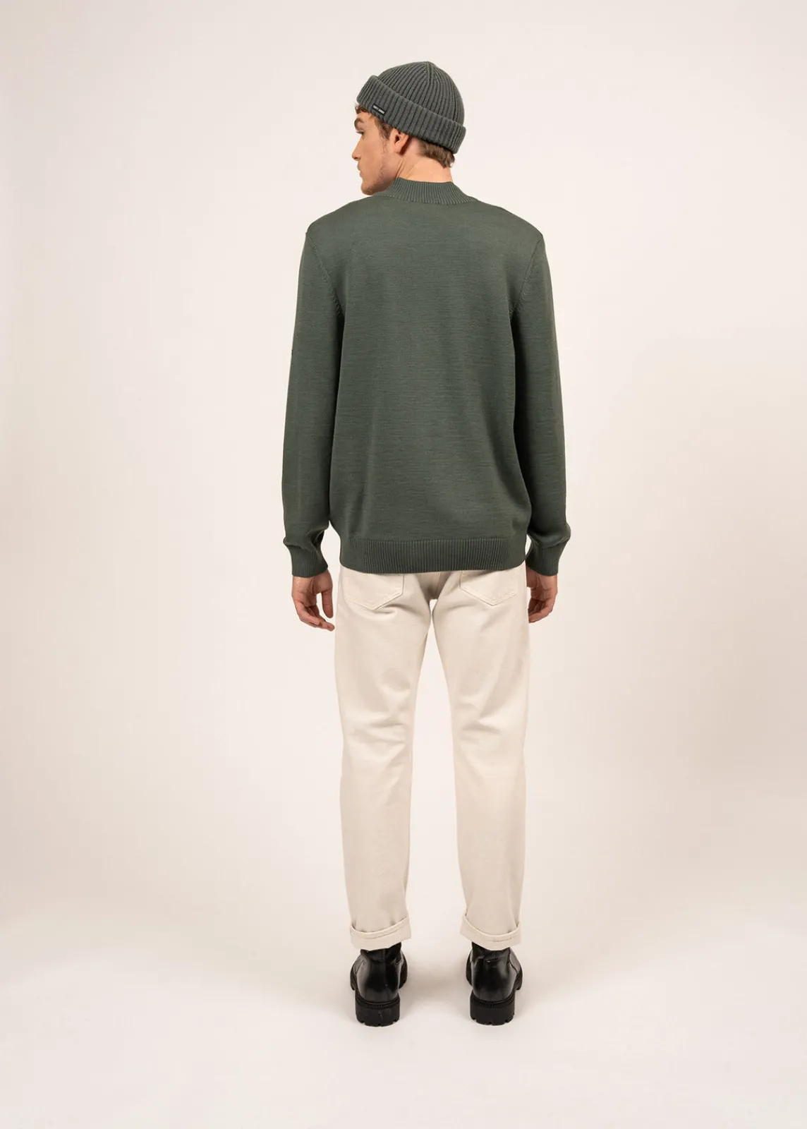 Saint James Jumpers & Cardigans*Colorado zipped cardigan Vegetal/navy