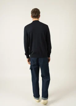 Saint James Jumpers & Cardigans*Colorado zipped cardigan Navy/gris