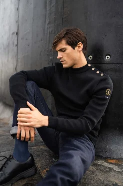 Saint James Sailor Jumpers|Sailor Jumpers*Compas plain sailor jumper Noir