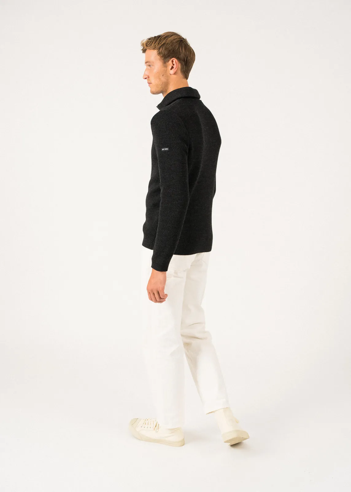 Saint James Jumpers & Cardigans*Cotentin trucker-style neck jumper Anthracite