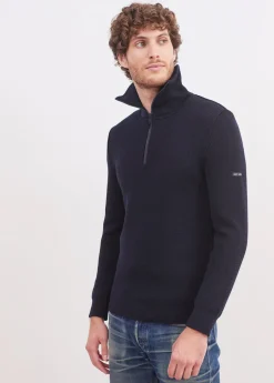 Saint James Jumpers & Cardigans*Cotentin trucker-style neck jumper Navy