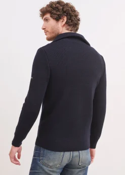 Saint James Jumpers & Cardigans*Cotentin trucker-style neck jumper Navy