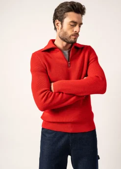 Saint James Jumpers & Cardigans*Cotentin trucker-style neck jumper Rouge