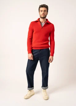 Saint James Jumpers & Cardigans*Cotentin trucker-style neck jumper Rouge