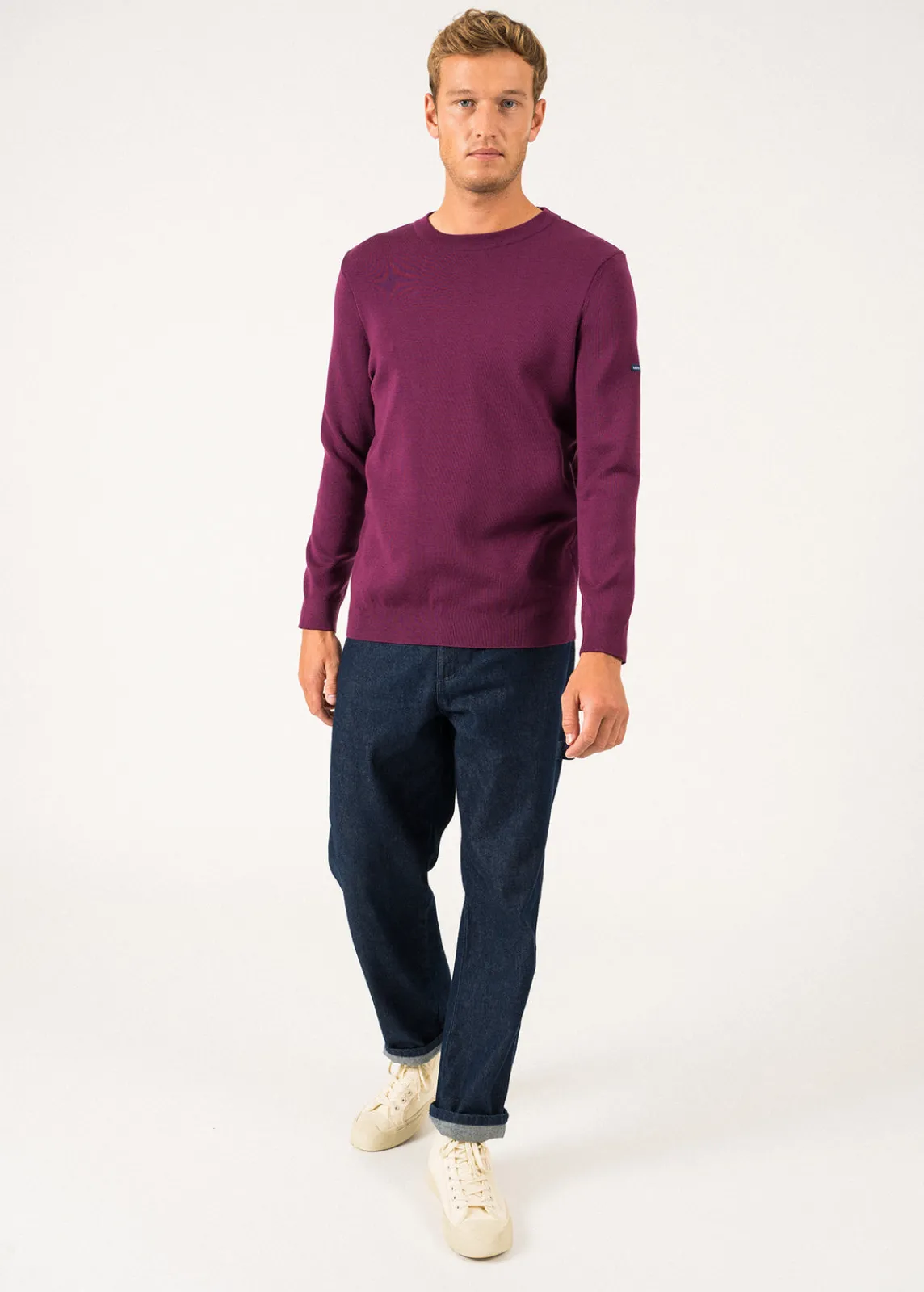 Saint James Jumpers & Cardigans*Cruiser round neck jumper Prune