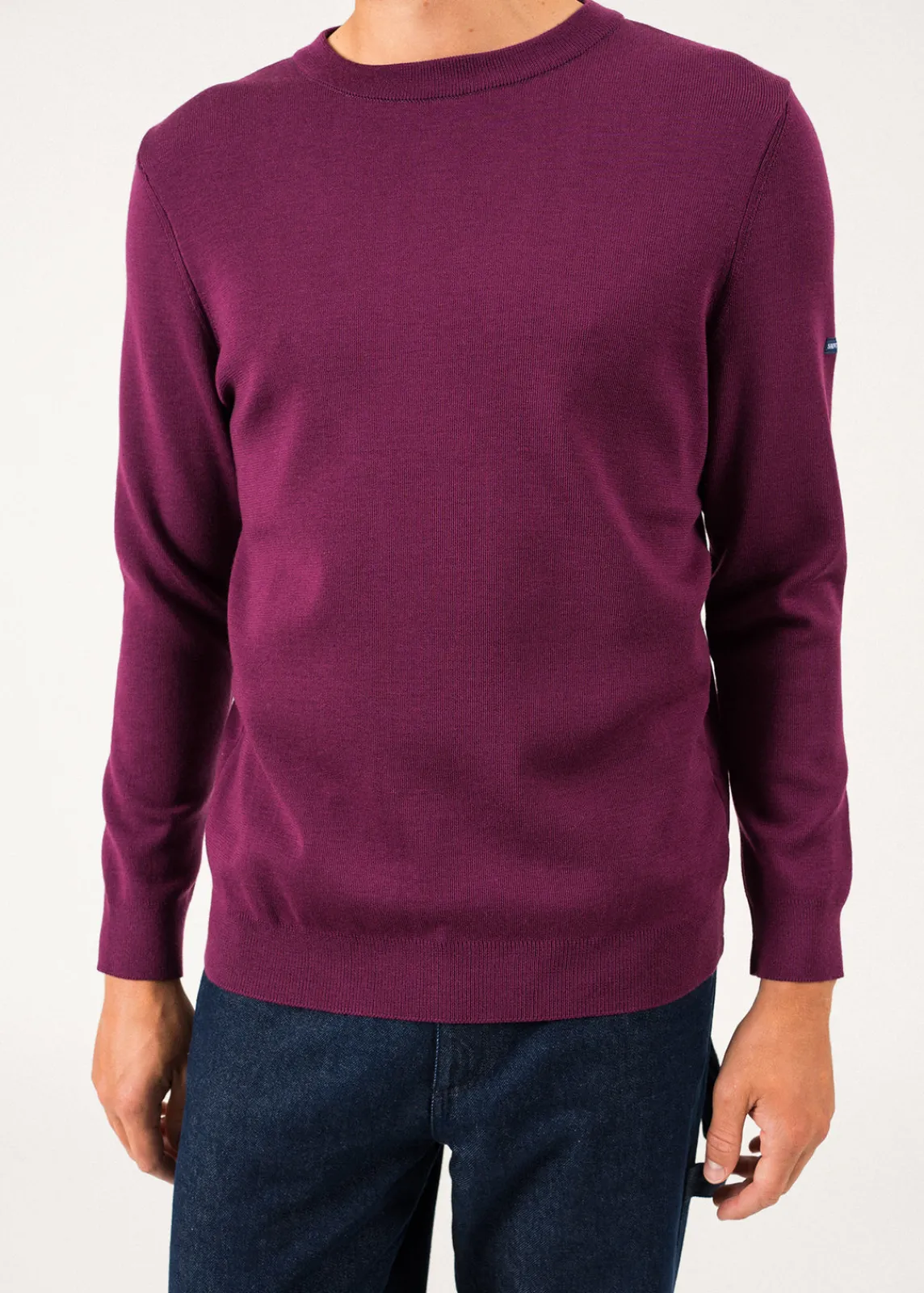 Saint James Jumpers & Cardigans*Cruiser round neck jumper Prune