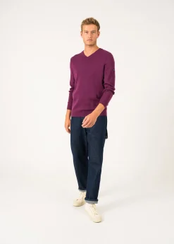Saint James Jumpers & Cardigans*Cuirassé V neck jumper Prune