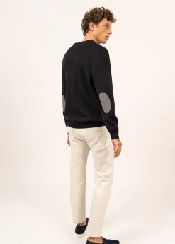 Saint James Jumpers & Cardigans*Cuirassé V neck jumper Navy/perlechine