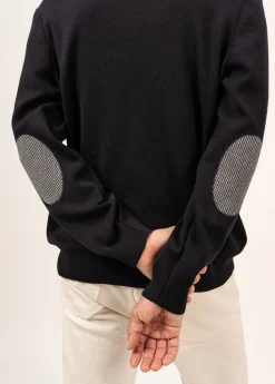 Saint James Jumpers & Cardigans*Cuirassé V neck jumper Navy/perlechine