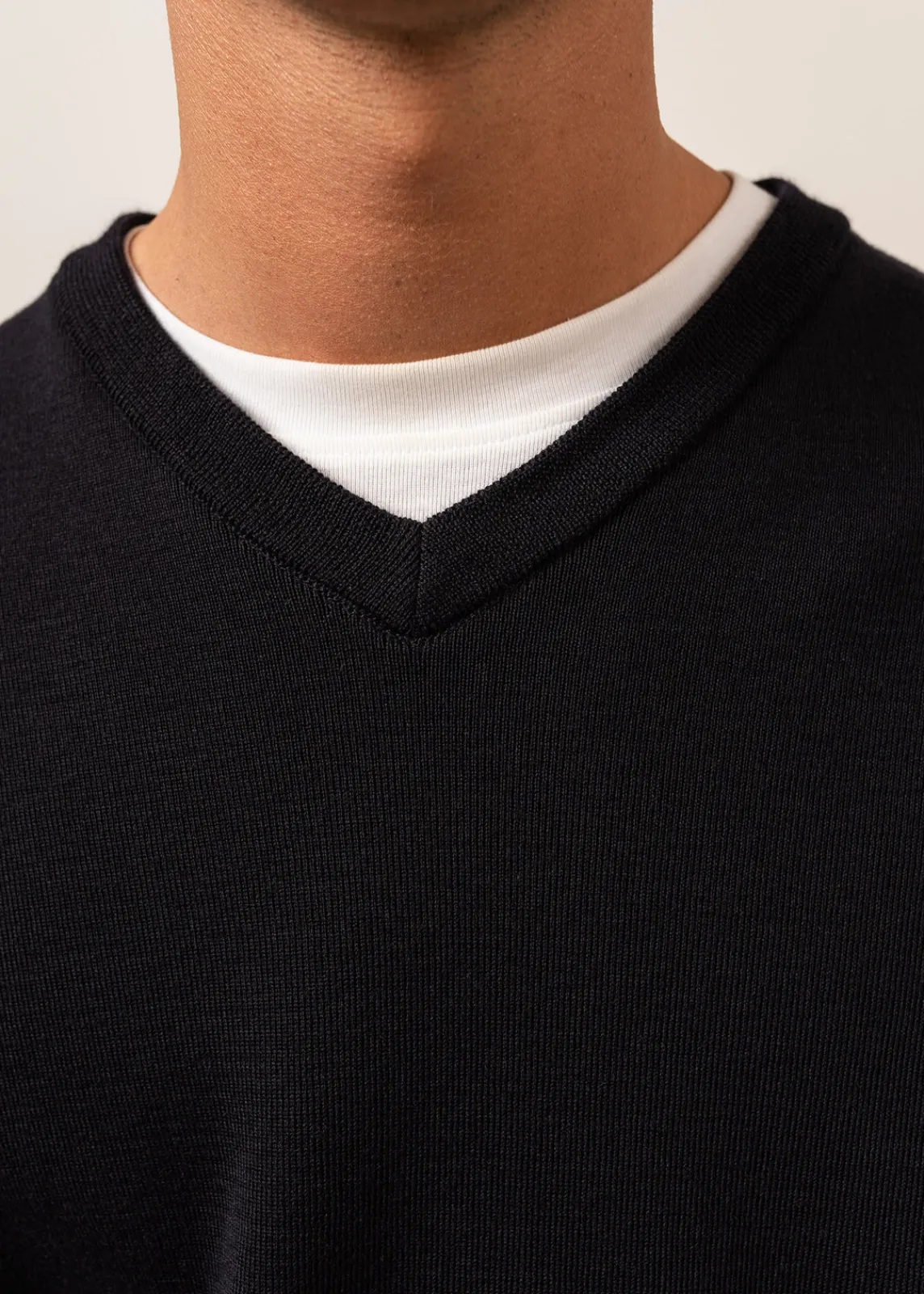 Saint James Jumpers & Cardigans*Cuirassé V neck jumper Navy/perlechine