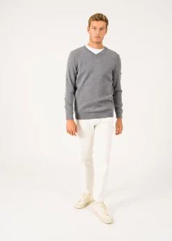 Saint James Jumpers & Cardigans*Cuirassé V neck jumper Gris