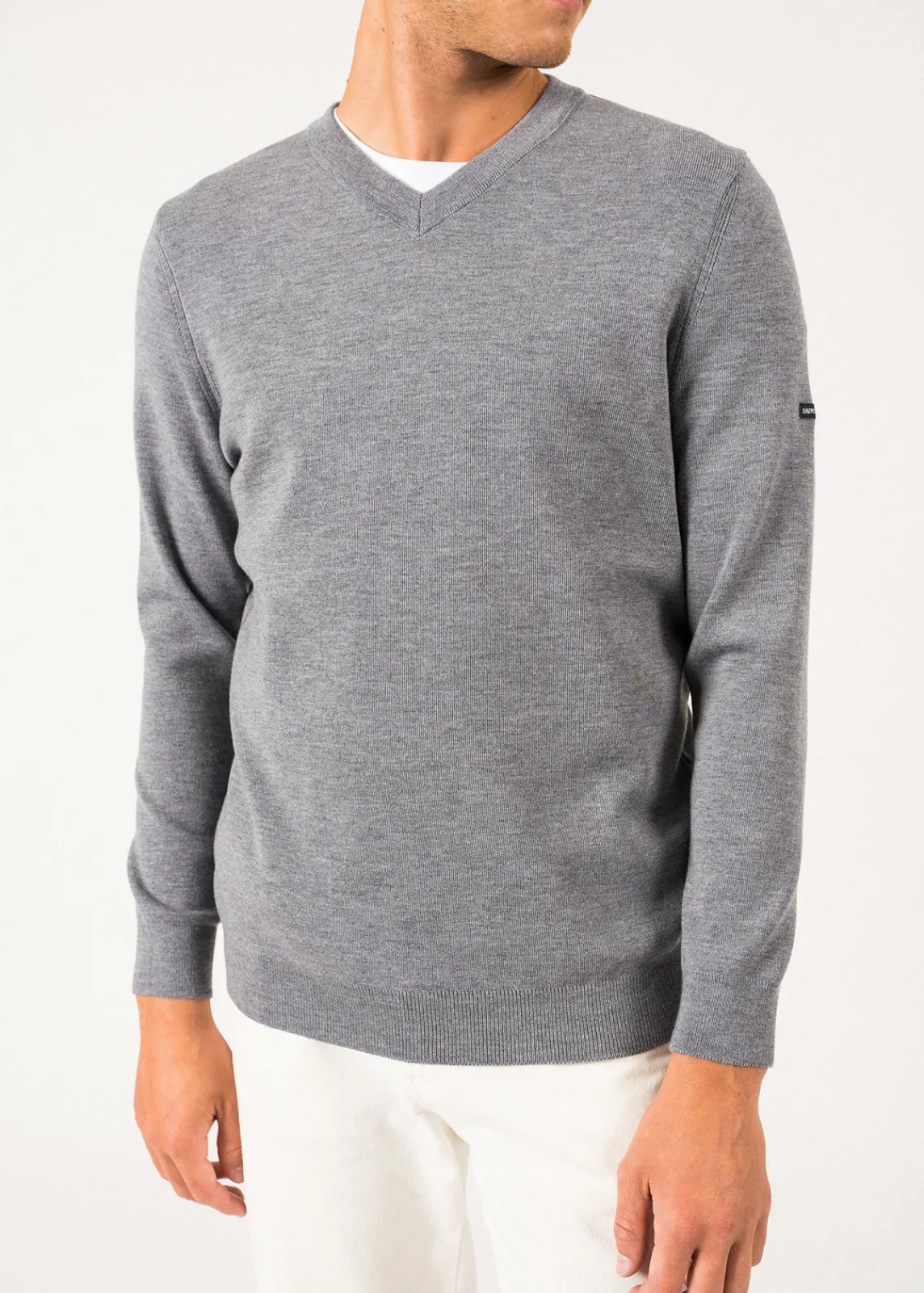 Saint James Jumpers & Cardigans*Cuirassé V neck jumper Gris