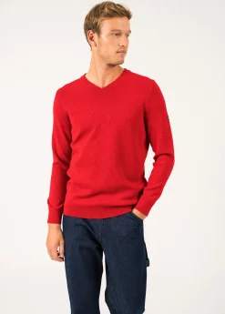 Saint James Jumpers & Cardigans*Cuirassé V neck jumper Rouge