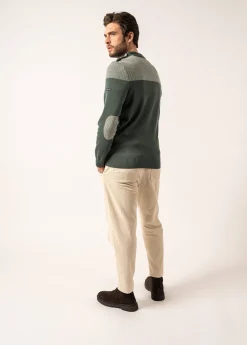 Saint James Sailor Jumpers|Sailor Jumpers*Dinan bicolour sailor jumper Vegetal/ecru
