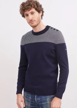 Saint James Sailor Jumpers|Sailor Jumpers*Dinan bicolour sailor jumper Marine/ecru