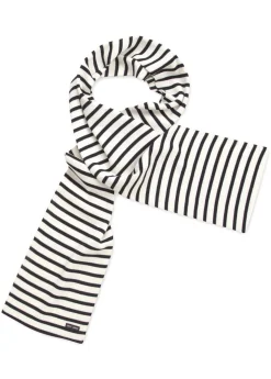 Saint James Accessories|Accessories*Duguay striped scarf Ecume/navy