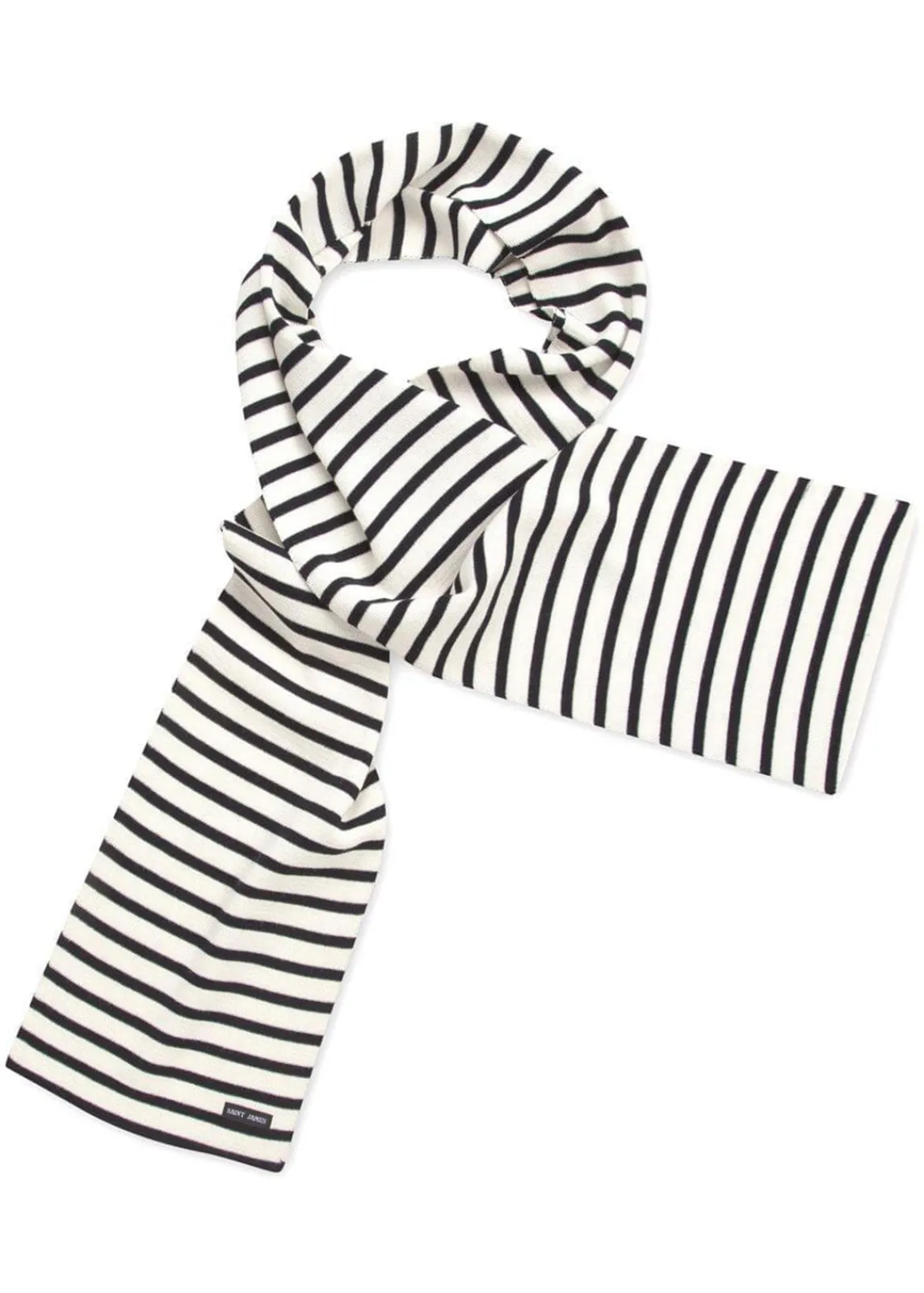 Saint James Accessories|Accessories*Duguay striped scarf Ecume/navy