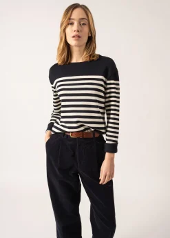 Saint James Jumpers, Cardigans, Jackets*Ecrins Striped Jumper Navy/ecume