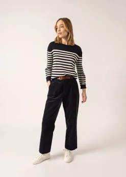 Saint James Jumpers, Cardigans, Jackets*Ecrins Striped Jumper Navy/ecume