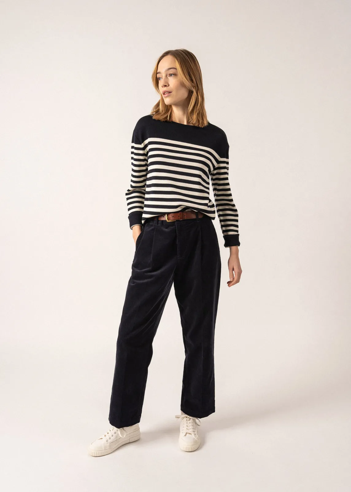 Saint James Jumpers, Cardigans, Jackets*Ecrins Striped Jumper Navy/ecume