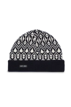 Saint James Hats & Beanies*Escapade Jacquard Wool Beanie Navy/ecume