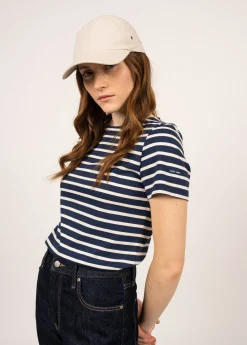 Saint James Sailor Striped Shirts*Etrille short sleeve striped sailor shirt Marine/ecru