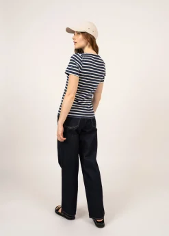 Saint James Sailor Striped Shirts*Etrille short sleeve striped sailor shirt Marine/ecru