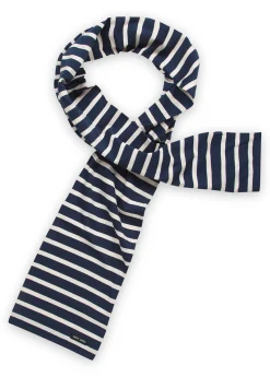 Saint James Accessories|Accessories*Eve striped scarf Marine/ecru