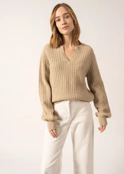 Saint James Jumpers, Cardigans, Jackets*Fairlie V-neck Jumper Beige