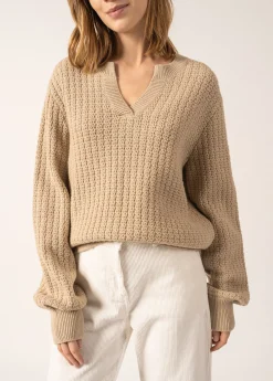Saint James Jumpers, Cardigans, Jackets*Fairlie V-neck Jumper Beige