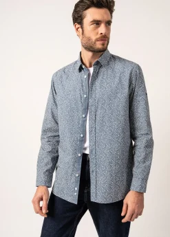 Saint James Shirts*Flavien Floral Patterned Shirt Cooperjean/ecume