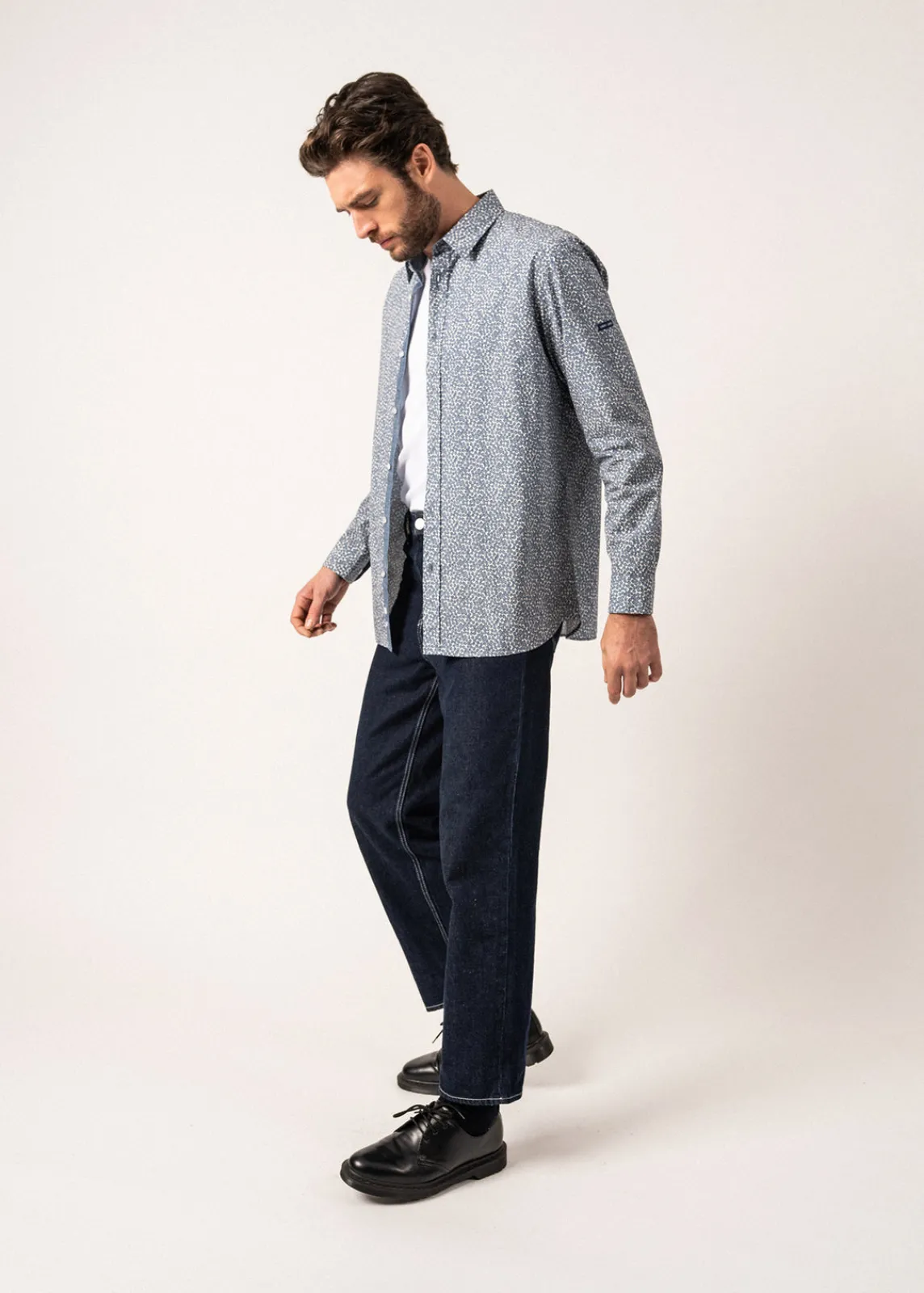 Saint James Shirts*Flavien Floral Patterned Shirt Cooperjean/ecume