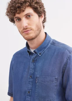 Saint James Shirts*Frederic short sleeve shirt Chambray