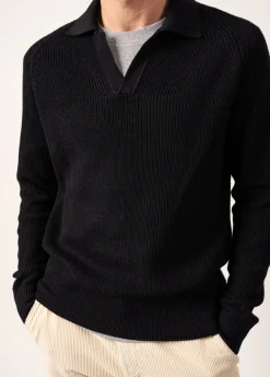 Saint James Jumpers & Cardigans*Fribourg Polo-collar Jumper Navy