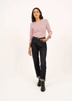 Saint James Sailor Striped Shirts*Galathée striped sailor shirt Neige/tulipe