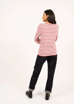 Saint James Sailor Striped Shirts*Galathée striped sailor shirt Neige/tulipe