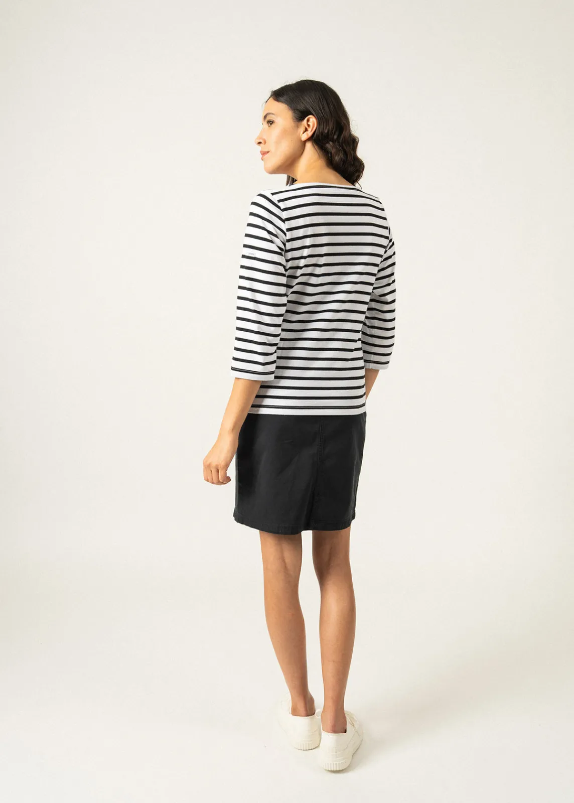Saint James Sailor Striped Shirts*Galathée striped sailor shirt Neige/noir