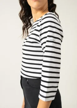 Saint James Sailor Striped Shirts*Galathée striped sailor shirt Neige/noir