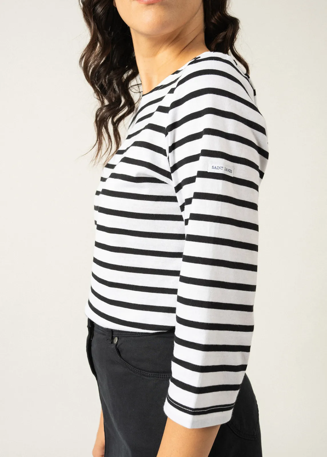 Saint James Sailor Striped Shirts*Galathée striped sailor shirt Neige/noir