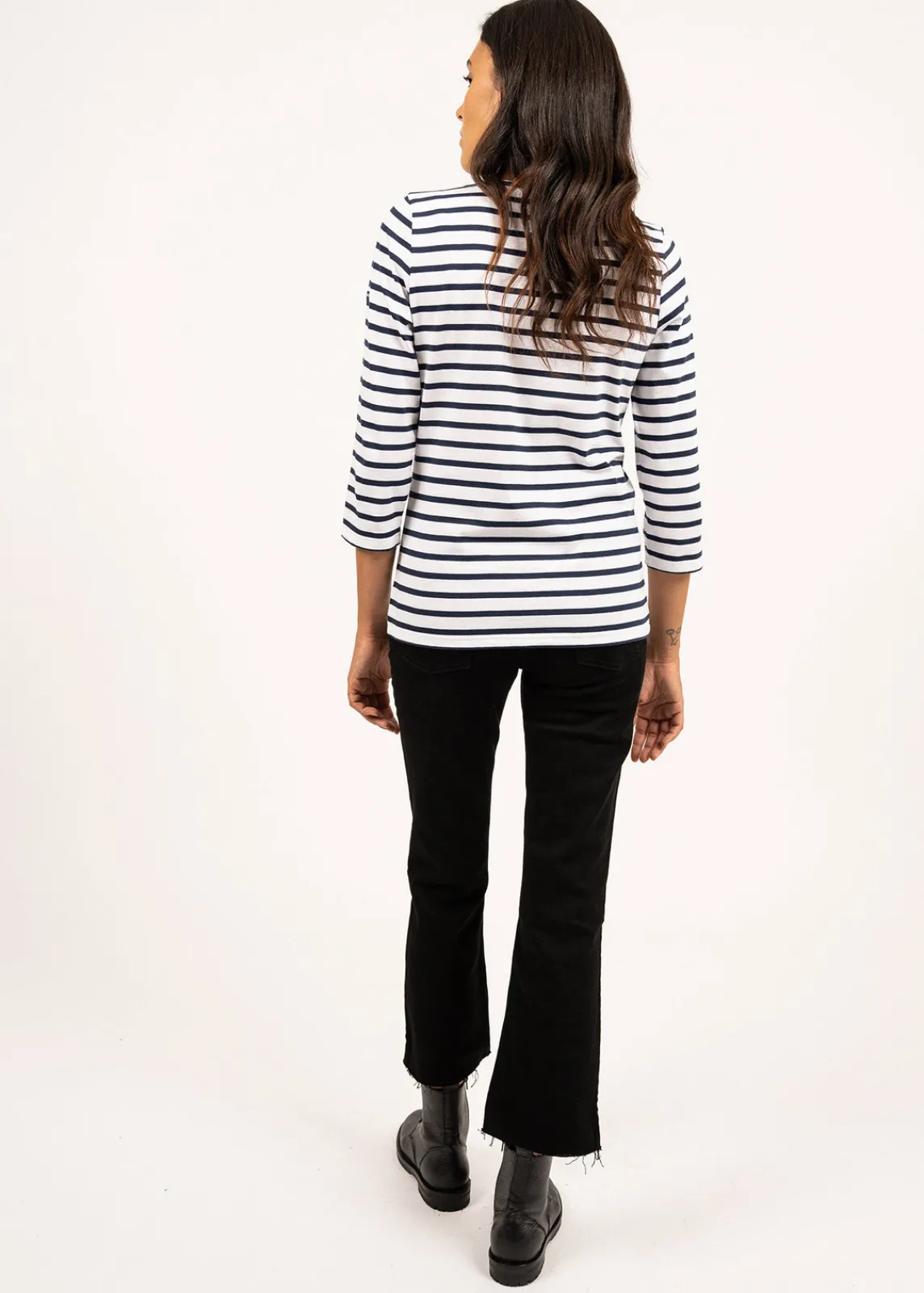 Saint James Sailor Striped Shirts*Galathée striped sailor shirt Neige/marine