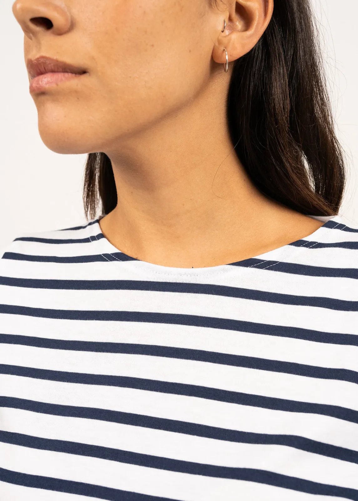 Saint James Sailor Striped Shirts*Galathée striped sailor shirt Neige/marine