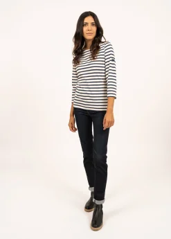 Saint James Sailor Striped Shirts*Galathée striped sailor shirt Ecru/marine