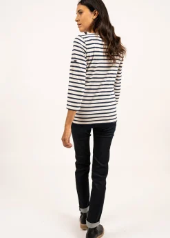 Saint James Sailor Striped Shirts*Galathée striped sailor shirt Ecru/marine