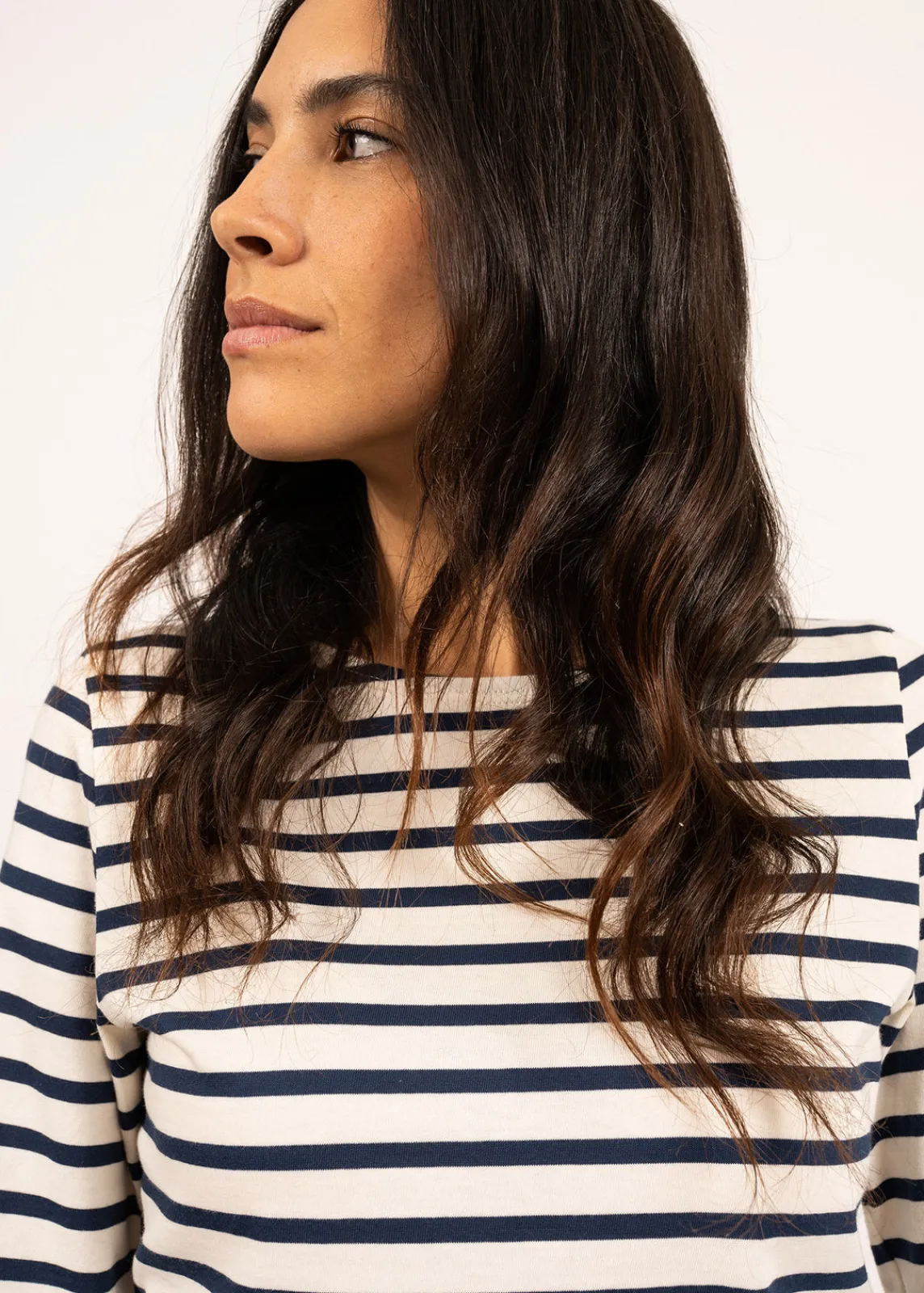 Saint James Sailor Striped Shirts*Galathée striped sailor shirt Ecru/marine