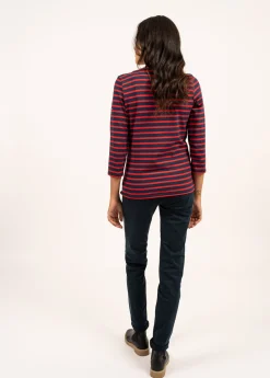 Saint James Sailor Striped Shirts*Galathée striped sailor shirt Marine/tulipe