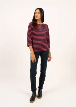 Saint James Sailor Striped Shirts*Galathée striped sailor shirt Marine/tulipe