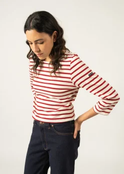 Saint James Sailor Striped Shirts*Galathée striped sailor shirt Ecru/persan