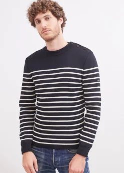 Saint James Sailor Jumpers|Sailor Jumpers*Galiote striped sailor jumper Navy/ecume