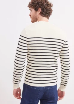 Saint James Sailor Jumpers|Sailor Jumpers*Galiote striped sailor jumper Ecume/navy